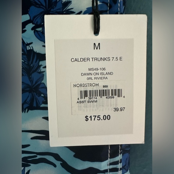 NWT ONIA Men’s The Calder Swim Trunks Shorts Tropical Floral Men’s Size M 7” - Picture 9 of 11